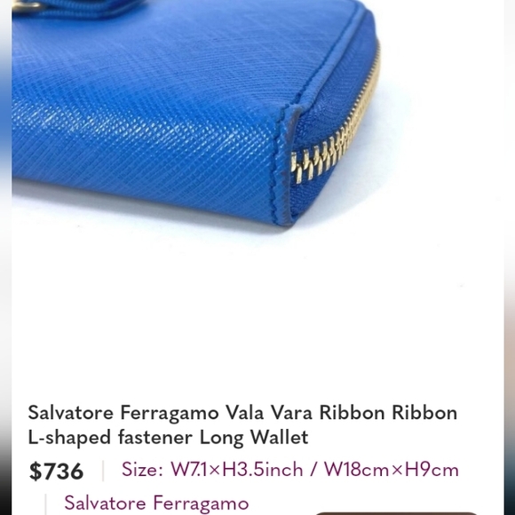 Salvatore Ferragamo EUC marbled gold zip around wallet - Picture 8 of 9